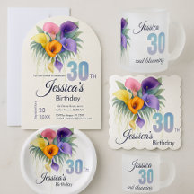 Elegant Calla Lily 30 40 50 60 70  Birthday 