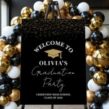 Elegant Black Class Of 2026 Graduation