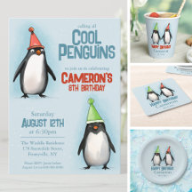 Cool penguins kid's birthday party supplies