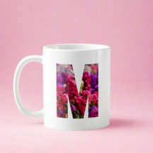 Personalized Floral Monogram Mug