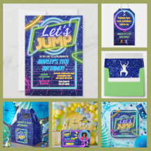 Trampoline Park Bounce Jump Launch Birthday Party 