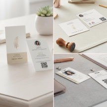 Refined Gold Feather Notary Marketing Collection