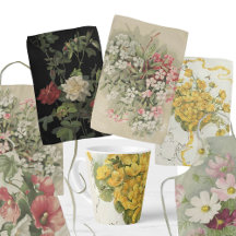 Garden Flowers Aprons, Tea Towels & Latte Mugs
