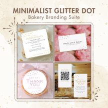 Minimalist Glitter Dot Bakery Branding Suite