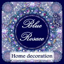Blue rosace home decoration