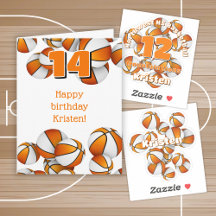 Basketball birthday celebration Orange