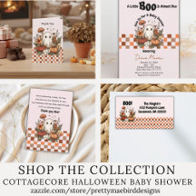 Cute Ghost Cottagecore mushroom retro checkerboars