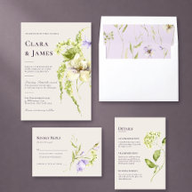 Modern Lavender Green Garden Wedding Collection