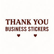 Thank you business stickers