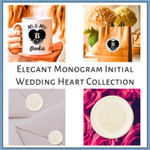 Elegant Monogram Initial Wedding Heart