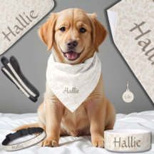 Ivory Botanical Dog Accessories Collection