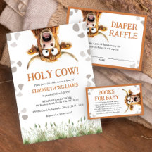 Funny Highland Holy Cow Baby Shower