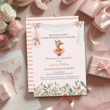 Ballerina Giraffe Tutu Excited Baby Girl Shower