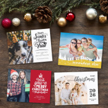 Christmas photo postcards