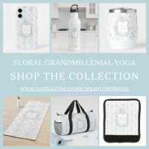 Elegant Grandmillennial Floral Yoga Collection