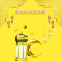 Ramadan Kareem & Eid al Fitr Mubarak Greeting Card