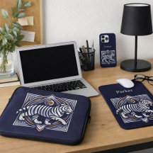 Vintage Tiger Navy Blue Tech Accessories