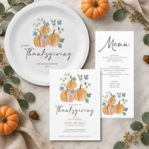 Elegant Pumpkin Thanksgiving Collection
