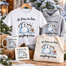 Meltdown Snowman Winter Humor
