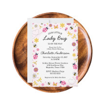 Cute Lady Bug Pink Girl Baby Shower Collection