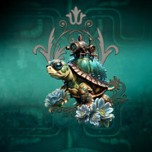 Unique steampunk turtle.