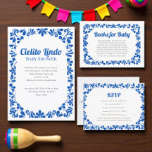 Clelitio Lindo blue and white baby shower 