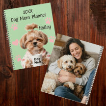 Cute Pink Dog Mom Photo Name Gift Collection