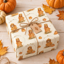 Сozy warm autumn wrapping paper