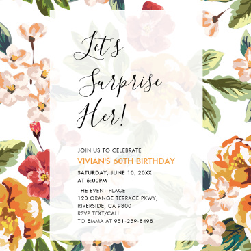 Invitations numériques pour une fête surprise