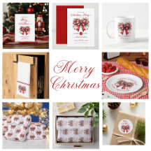 Festive Christmas Bow, Merry Christmas Typography