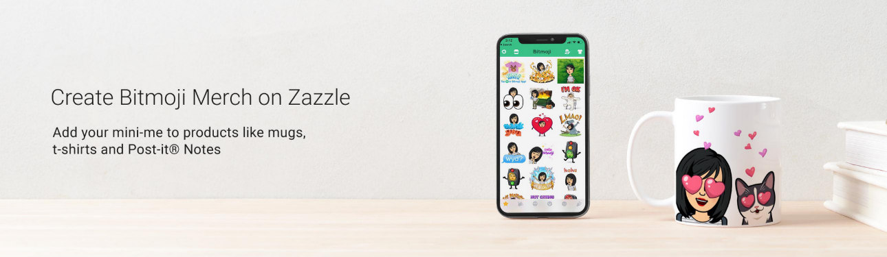 Make your Bitmoji into Merchandise on Zazzle
