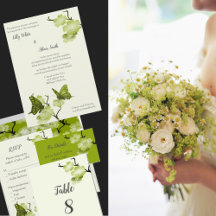 Green Butterfly - Wedding Stationery