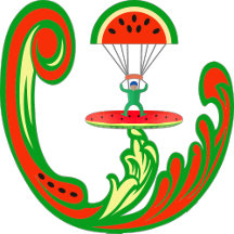 Surfer and Skydiver in Melon Water