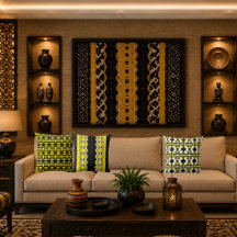 Golden Midnight Pillows