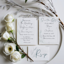 Minimalist Sliver Leaves Wedding Collection