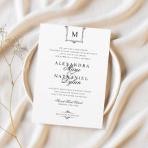 Glam Elegant Vintage Monogram Wedding Suite