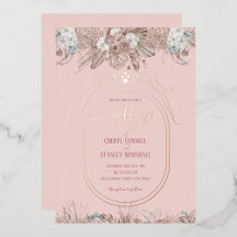 Boho Floral Rose Gold 