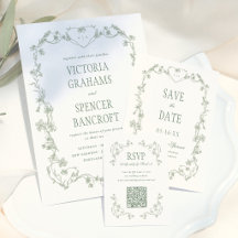 Sage Green Vintage Floral Wedding