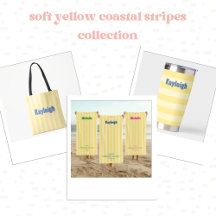 Soft Yellow Coastal Stripes