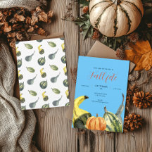 Fall Autumn Colorful Pumpkins Birthday Party
