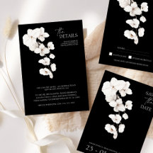 Black & White Orchids Wedding