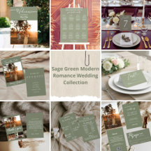 Sage Green Modern Romance Wedding Collection