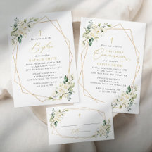 White Flowers Baptism/First Communion Collection