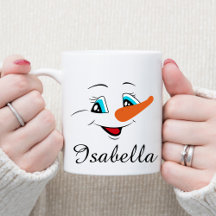 Snowman face monogram