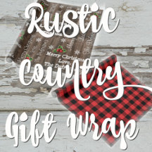 Rustic Country Christmas Gift wrap