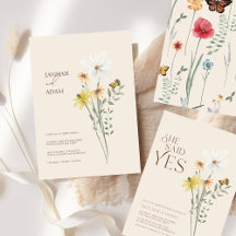Whimsical Yellow Wildflower Wedding