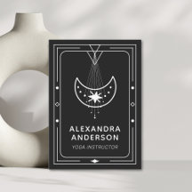 Framed Celestial Starry Crescent Moon Business Kit