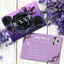 Elegant Purple Black Rose Wedding