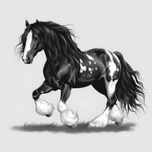Monochrome Gypsy Vanner / Cob Horse