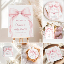 Pink Watercolor Bow 